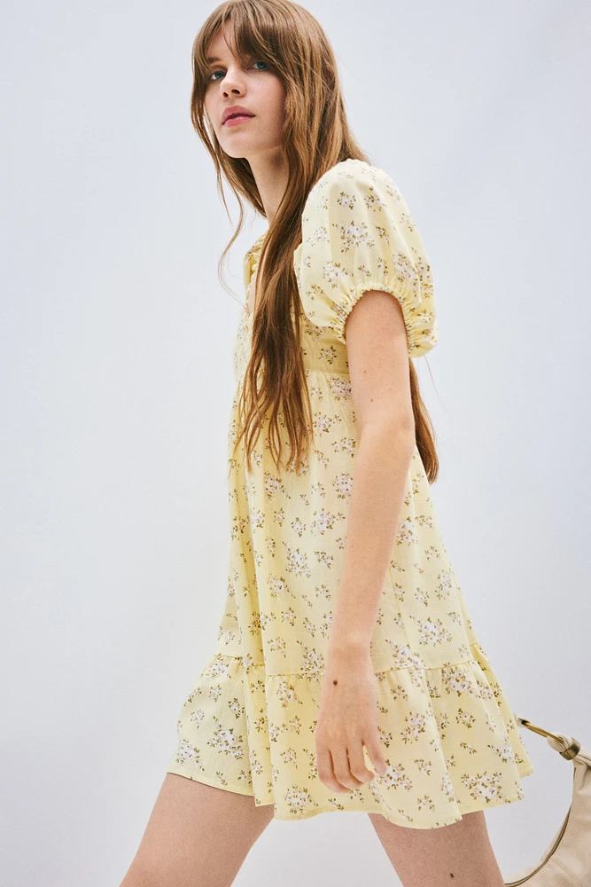 Puff-Sleeved Dress