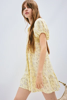 Puff-Sleeved Dress