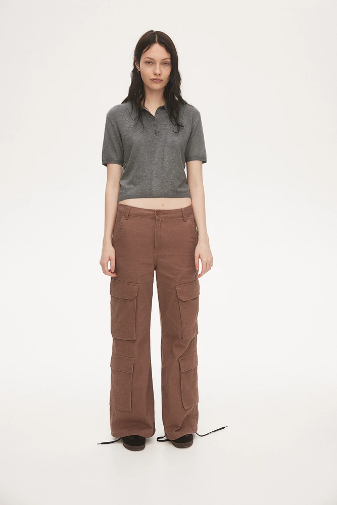 Wide-leg Cargo Pants