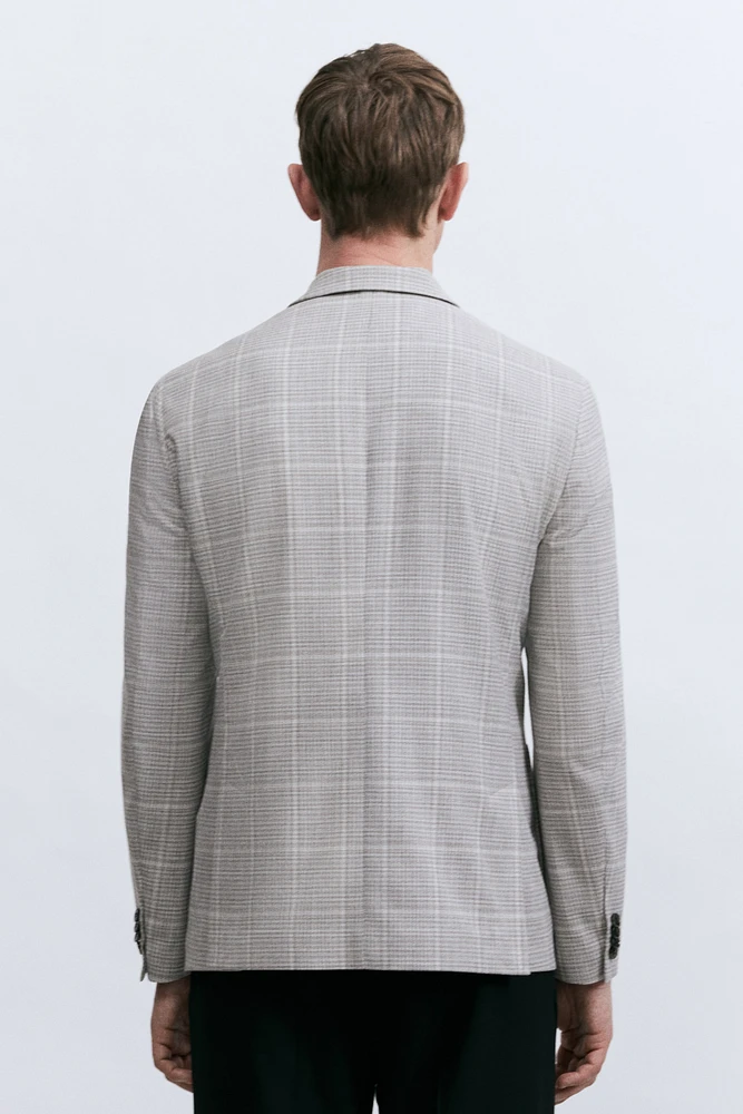 Veste coupe classique à fermeture droite