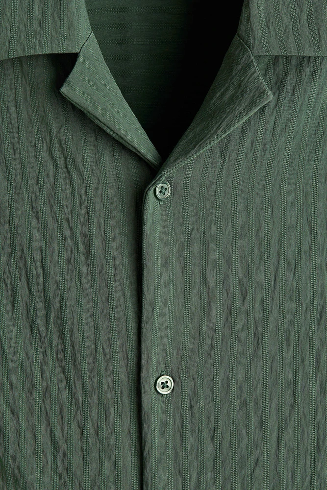 Loose-Fit Crinkled Resort Shirt
