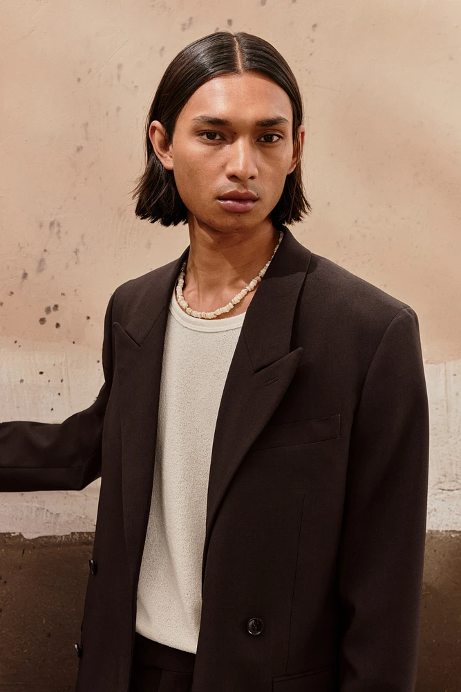 Relaxed-Fit Double-Breasted Blazer