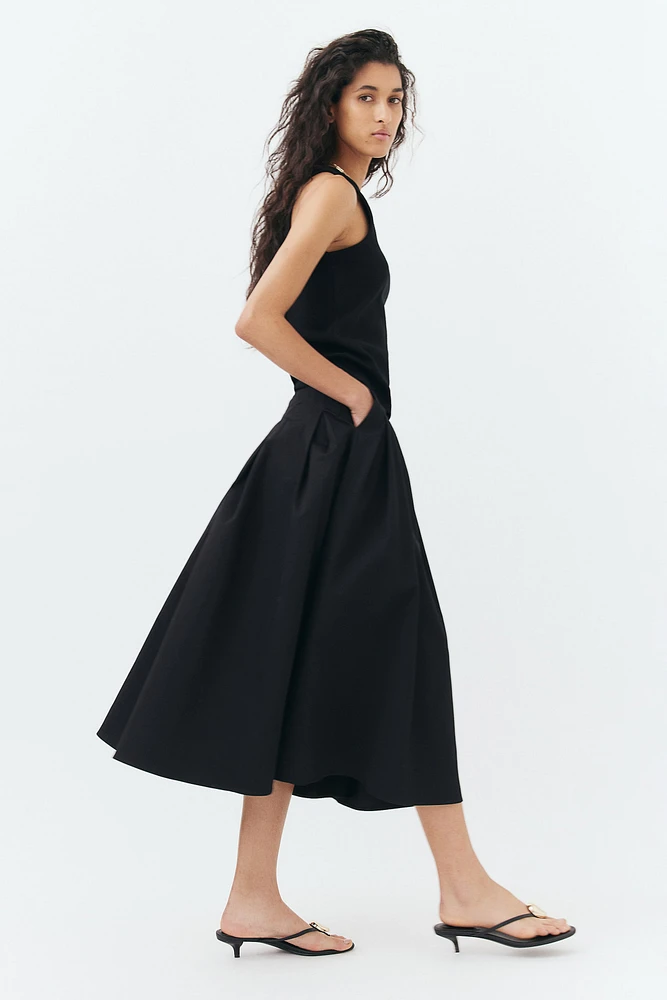 Long Pleated Skirt