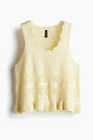 Crochet-Look Sleeveless Top