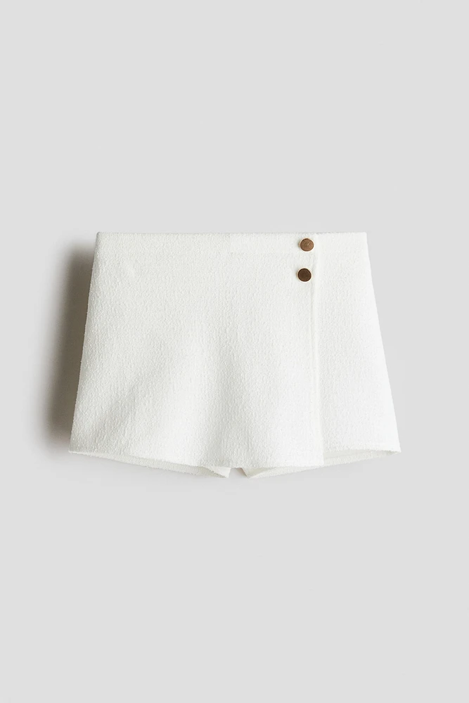 Jupe-short texturée