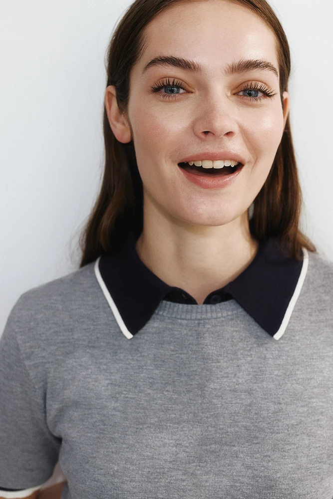 T-shirt en fin tricot