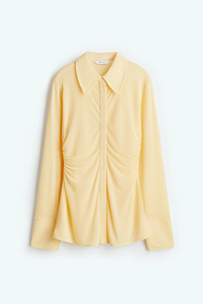 Ruched Mesh Shirt