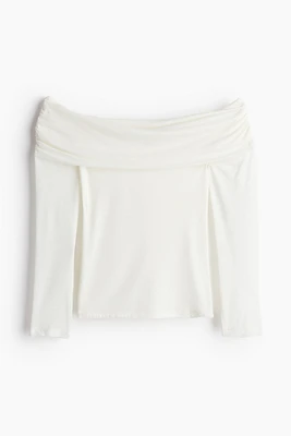Sheer Off-the-shoulder Top