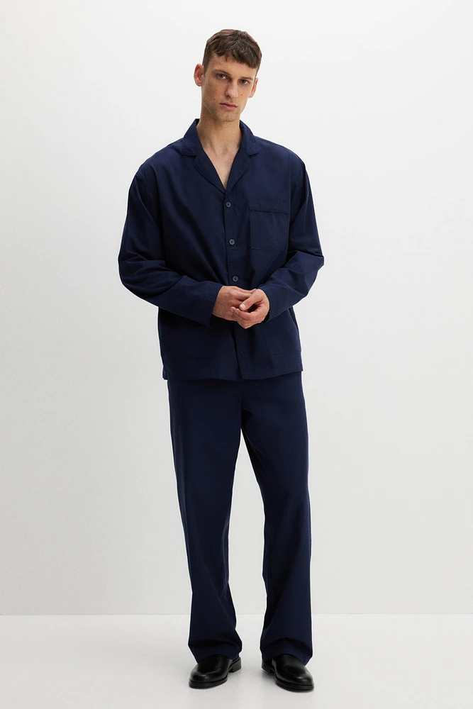 Chemise et pantalon de pyjama en coton