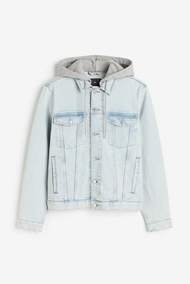 Slim Fit Hooded Denim Jacket