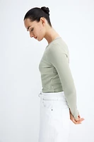 MAMA Ribbed Nursing Top