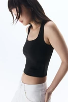 Picot-Trimmed Sleeveless Top