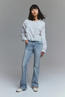 Flared Leg Low Jeans