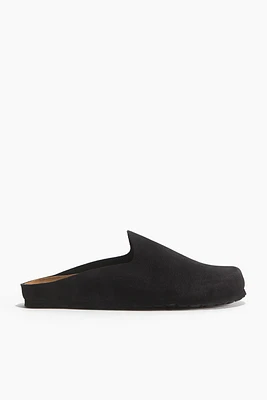 Sandales en cuir velours