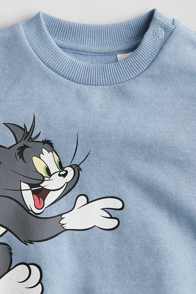 Sweatshirt with Printed Motif