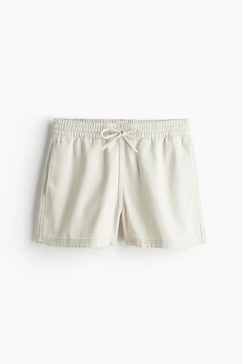Short en denim avec taille élastique