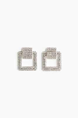 Square Rhinestone Earrings