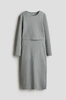 2-piece Ribbed Top and Skirt Set