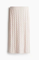 Cable-knit skirt