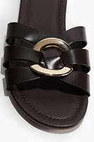 Intertwined-strap Sandals