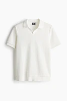 Regular Fit Rib-knit Polo Shirt