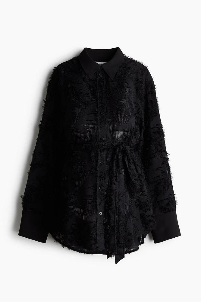 Blouse MAMA Before & After en tissu jacquard