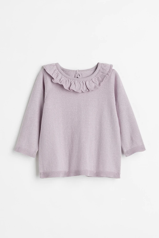 Ruffle-collared Sweater