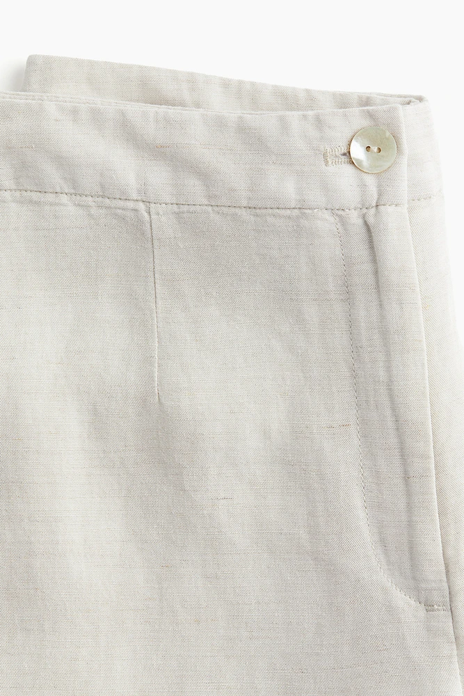 Linen-blend Pants