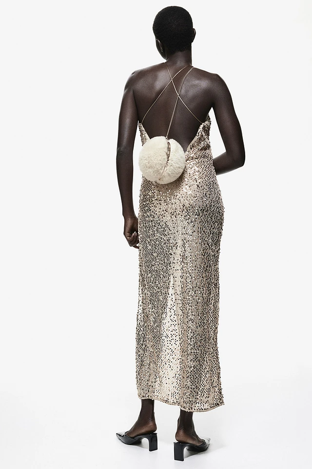 h&m sequined net dress H&M Sequined Net Dress