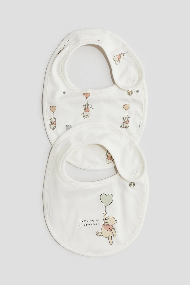 2-pack Printed Cotton Jersey Bibs