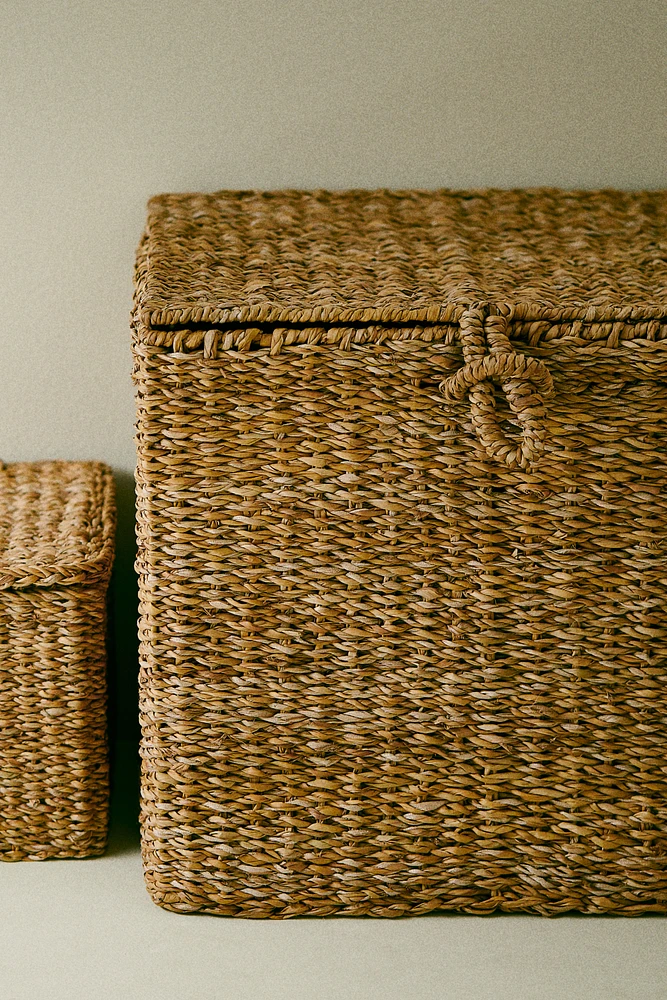 Seagrass Storage Basket with Lid