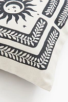 Print-motif Cushion Cover