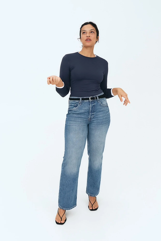 Long-sleeved Microfiber Top