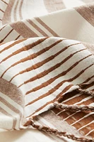 Serviette de plage en tissu jacquard