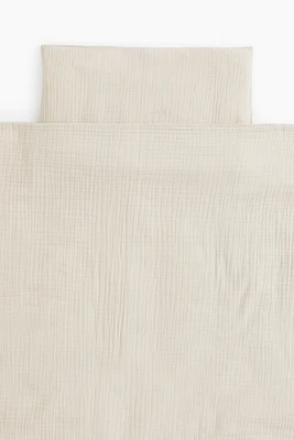 Muslin Crib Duvet Cover Set