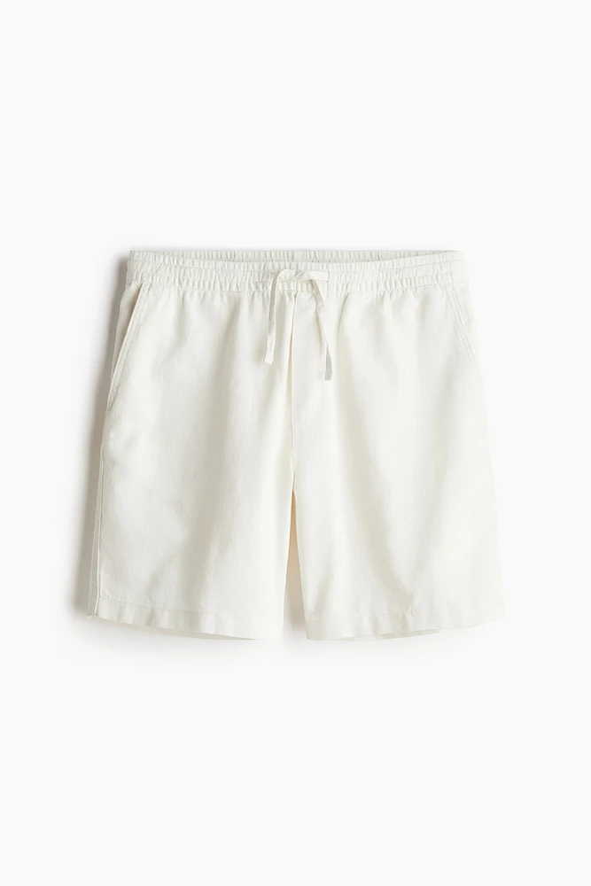 Relaxed Fit Linen-blend Shorts