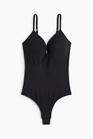 Seamless Light Shape Push-up Thong Bodysuit