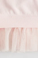 Sweatshirt Dress with Tulle Skirt
