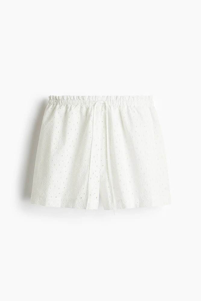 Eyelet-Embroidered Shorts