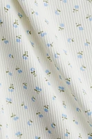 T-shirt côtelé avec dentelle