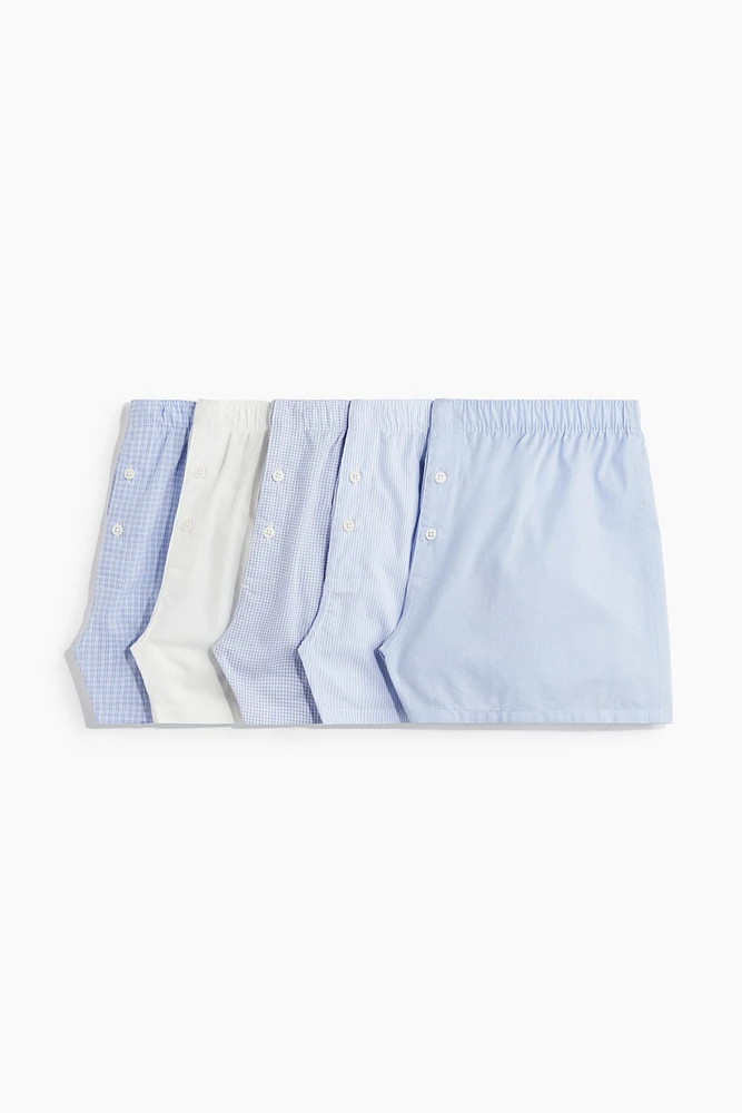 5-pack Woven Cotton Boxer Shorts