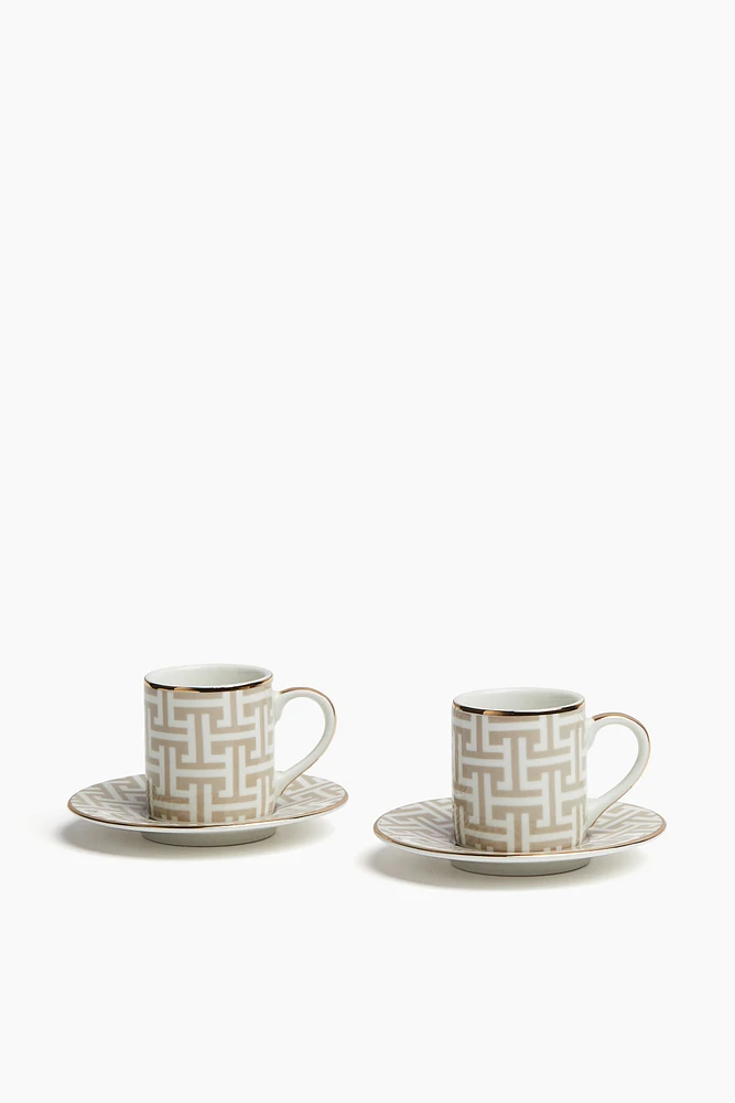 2-pack Espresso Cup and Saucer