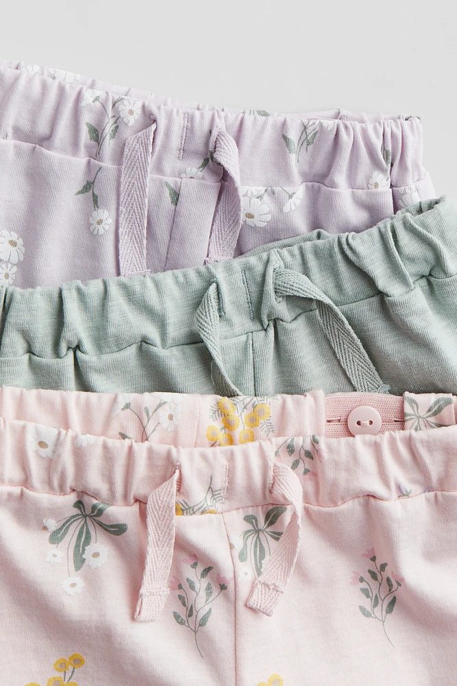 3-pack Ruffle-trimmed Jersey Shorts