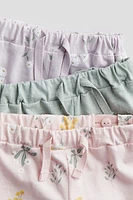 3-pack Ruffle-trimmed Jersey Shorts