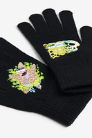 Gloves with Printed Motif