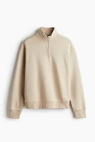 Loose Fit Half-Zip Sweatshirt