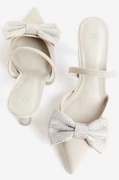 Bow-detail Slingbacks