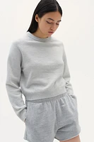 Short Fine-Knit Sweater