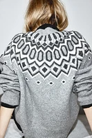 Jacquard-Knit Sweater