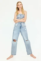 High Rise Barrel Leg Jeans